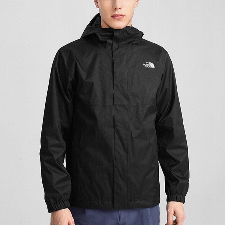 THE NORTH FACE Outdoor Hiking Waterproof, Windproof, And Breathable Windbreaker Jacket Men's Black NF0A5B43-JK3