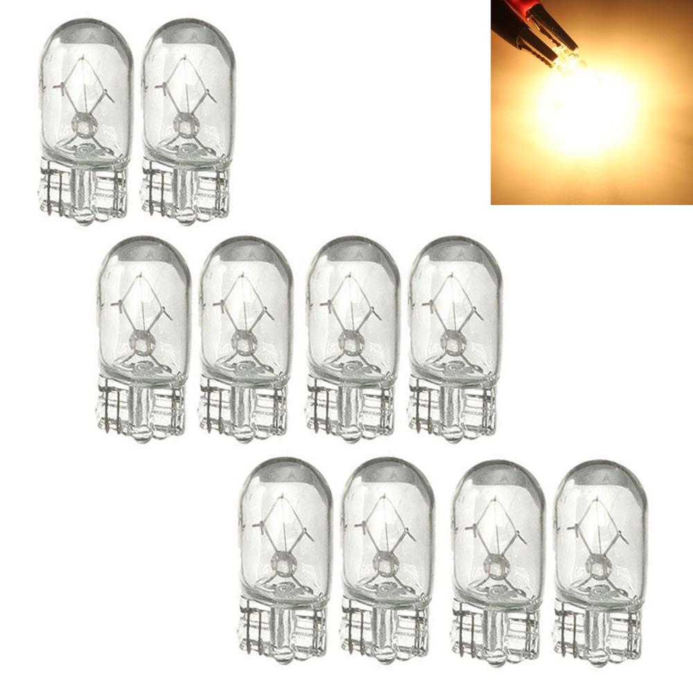 10x T10 501 W5W Wedge Car Side Light 12V 3W Interior Instrument Light Dashboard Dash Panel Gauge Bulb for Car Styling Universal