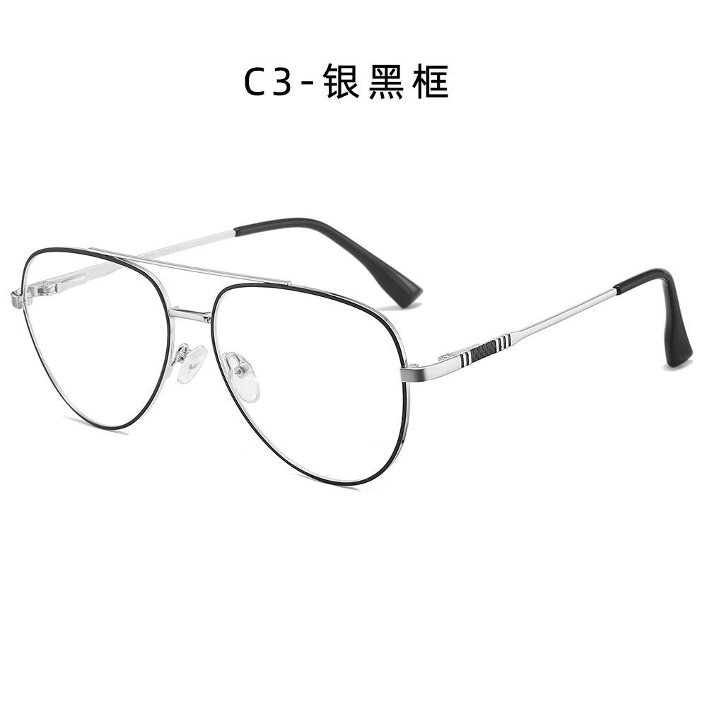

Blue Light Men s Glasses Corrective Myopia Blocking Timeless Spectacle Metal Classic Alloy Nearsighted aviator Spectacle Eyewear Eyeglass Frame Original lens 0
