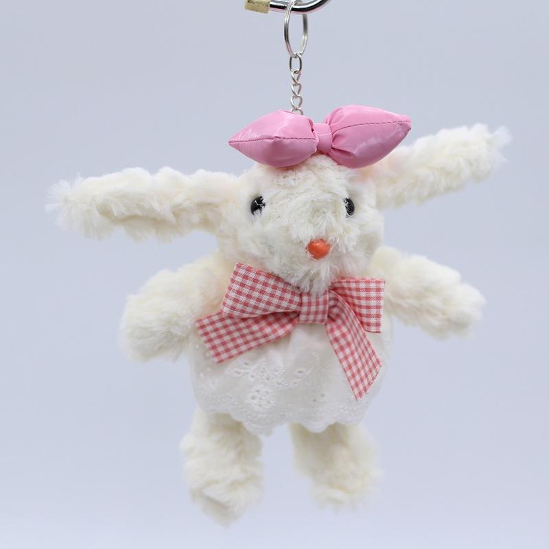 Looping Ears Rabbit Plush Toy Dolls School Bag Hanging Decoration Keychain Rabbit Plush Hanging