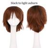 S-noilite Synthetic Short Wig Blue Brown Black Women Men Cosplay Costume Party Head Wigs Hair