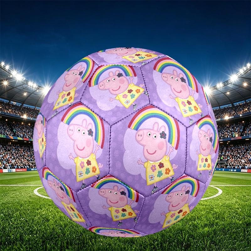 Peppa Pig Print Size 5 Soccer Ball, PU Wear Resistant Football for Match Training and Daily Practice, Birthday Gift for Soccer Fans