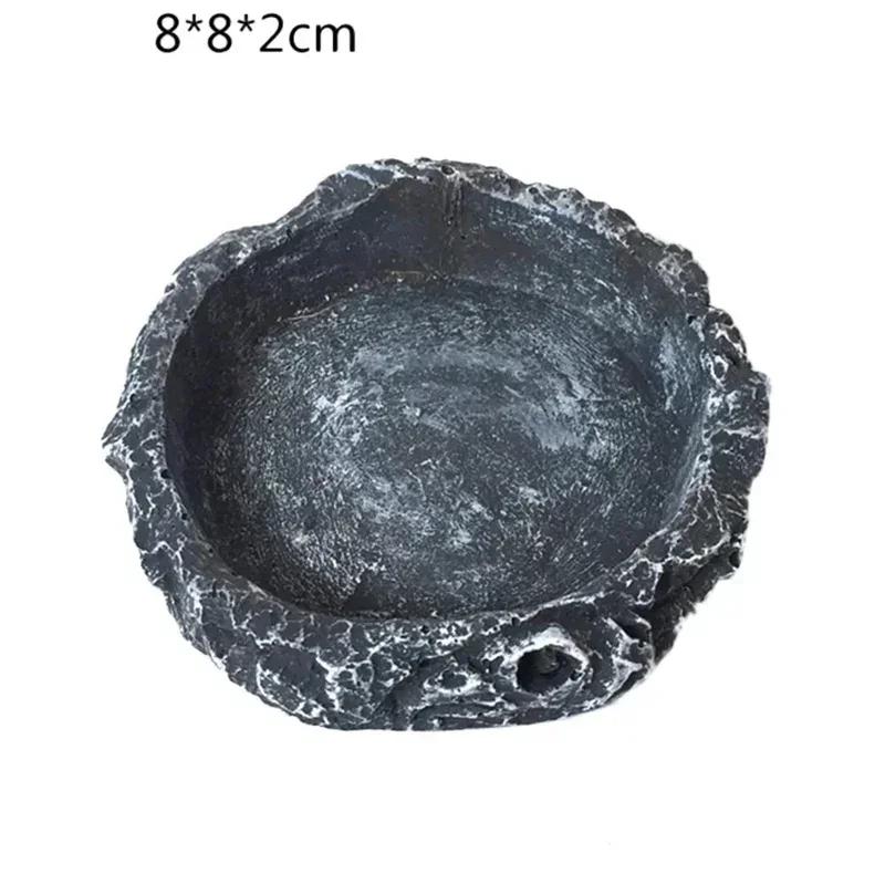Reptile Supplies Reptile Box Tortoise Feeding Basin Synthetic Resin Shallow Water Basin Spider Snake Lizard Turtle Feeding Basin