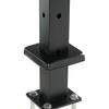 Cable Railing Post 42x1x2in L-Shaped Hole Corner Railing Post Black 1Pc