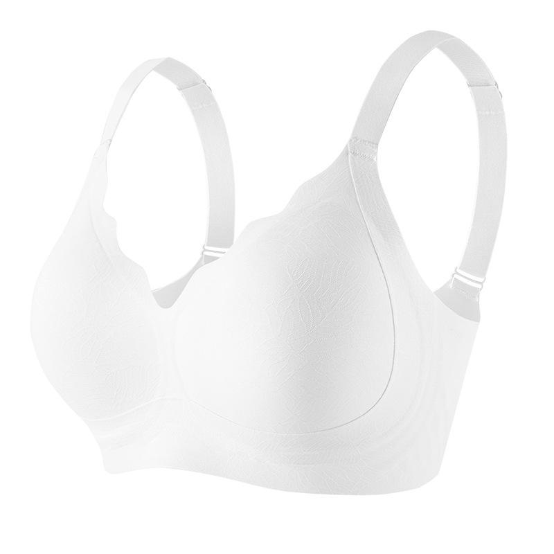 European Seamless Deep V Bra for Women Gathered Side Bust Coverage Anti-Sagging Daily Comfort Intimates