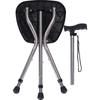 Portable Non-Slip Folding Walking Stick Chair: Three-Legged Aluminum Cane Stool for Elderly
