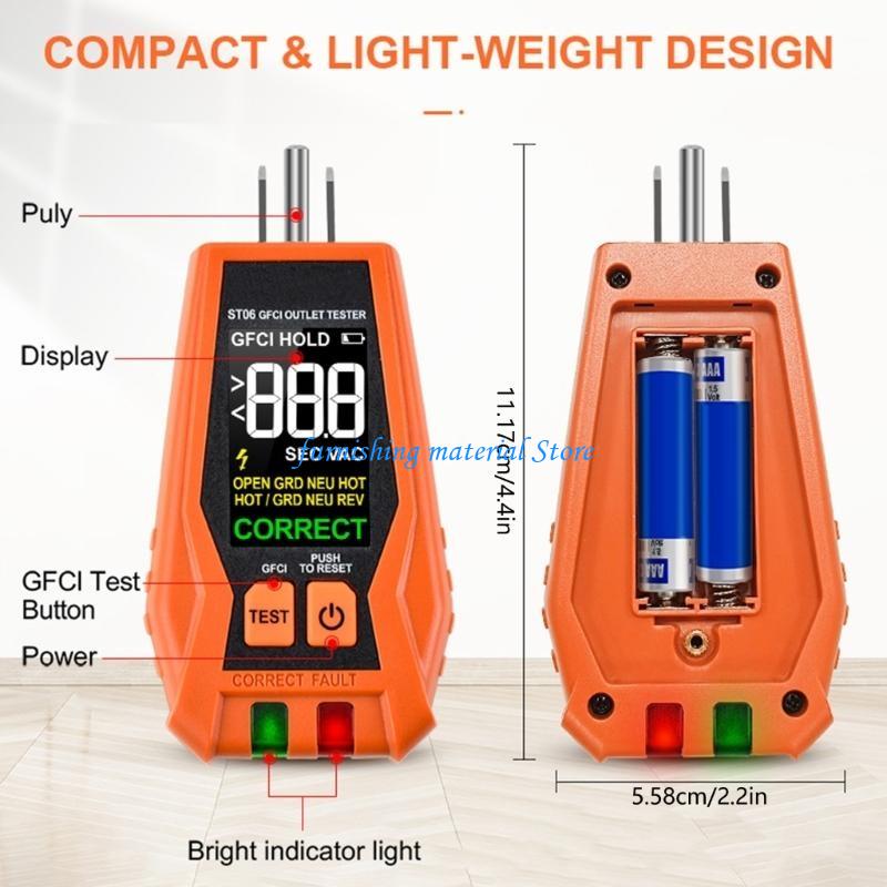 Y5GD GFCI Outlet Tester Receptacle Tester for GFCI Electrical Outlets Plug Tester
