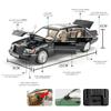 1:24 Mercedes-Benz W140 320SEL Mașină Clasică Model Mașină din Aliaj Sunet și Lumină Pull Back Jucărie pentru Copii Colecționabile Cadou de Ziua de Naștere C335