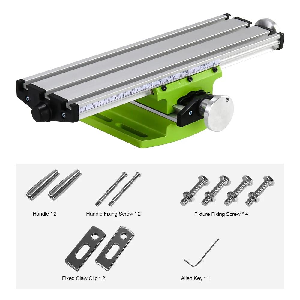 High Precision Multifunctional Compound Cross Slide Table – X-Y Adjustable Worktable For Bench Drill, Milling Machine, Diy