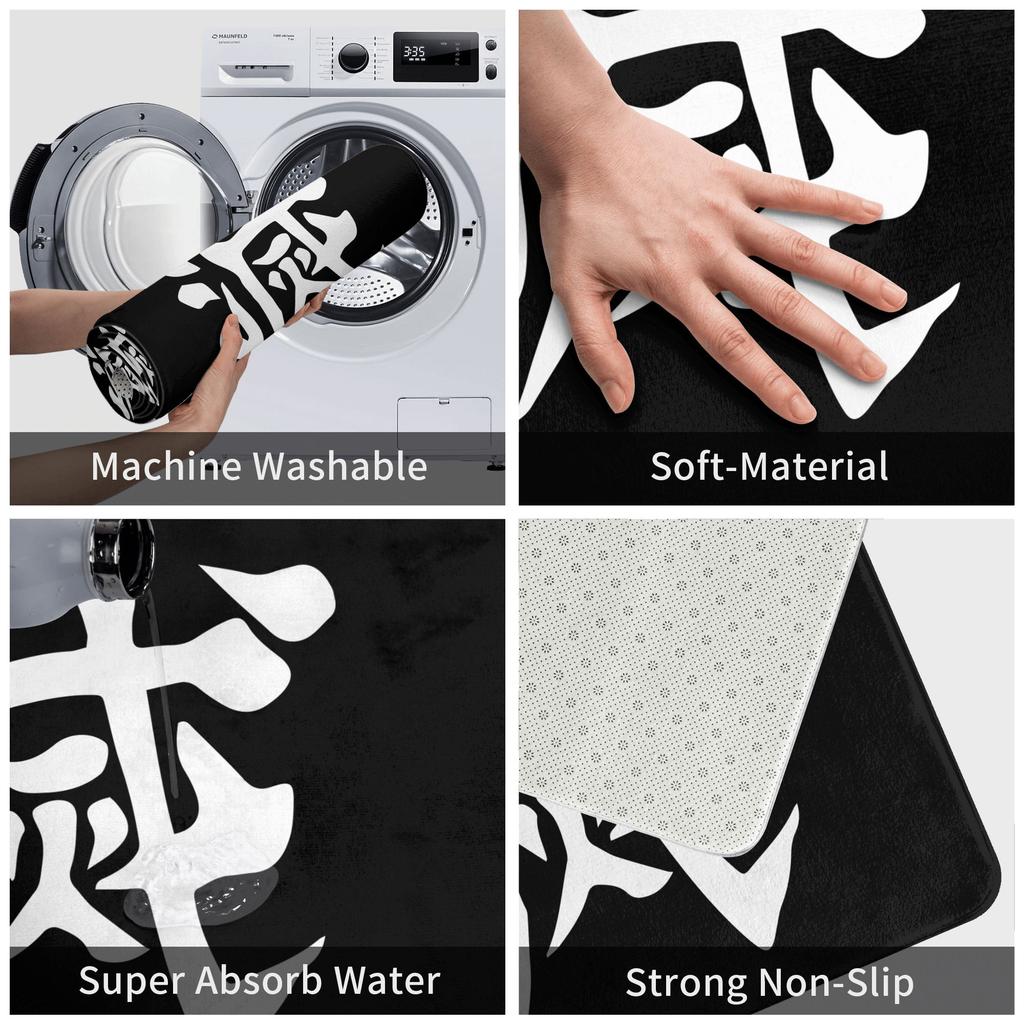 Demon Slayer Corps Front Door Mat Anti-Slip Outdoor Quick Dry Kimetsu No Yaiba Anime Doormat Kitchen Balcony Entrance Rug Carpet