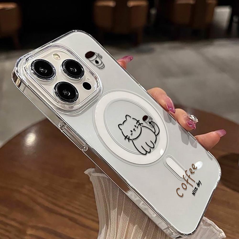 Magnetic Phone Case for iPhone 12 14 16 17 Pro 17 16 15 14 13 12 Pro Max  12 13 14 15  16 High Quality Shockproof Shell Full Protection Cute Style