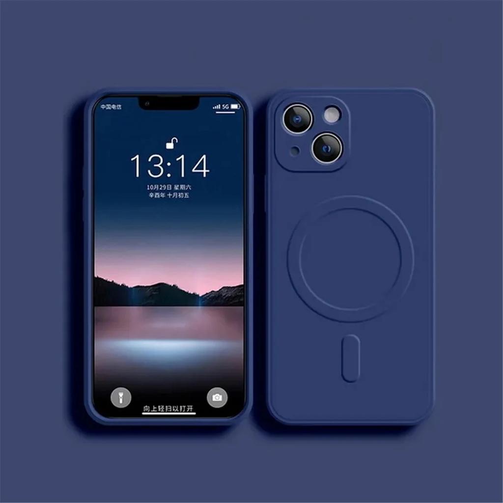 Per Custodia di Ricarica Wireless Magnetica Magsafe Per iPhone Air 17 16 Pro Max 16E 15 Plus 16Pro Cover Posteriore Morbida in TPU Silicone Liquido