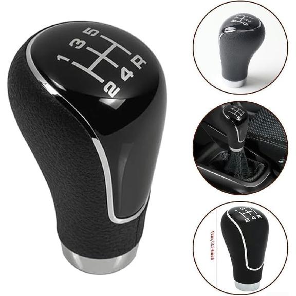 

5 Speed Gear Shift Knob, Leather Gear Shift Knob for Mazda 2 3 6 2006-2012