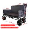 Multifunctional Camping Wagon Cart Convertible To Sofa & Trailer, with 360° Wheels,  Folding Trolley for Outdoor Camping, Picnic