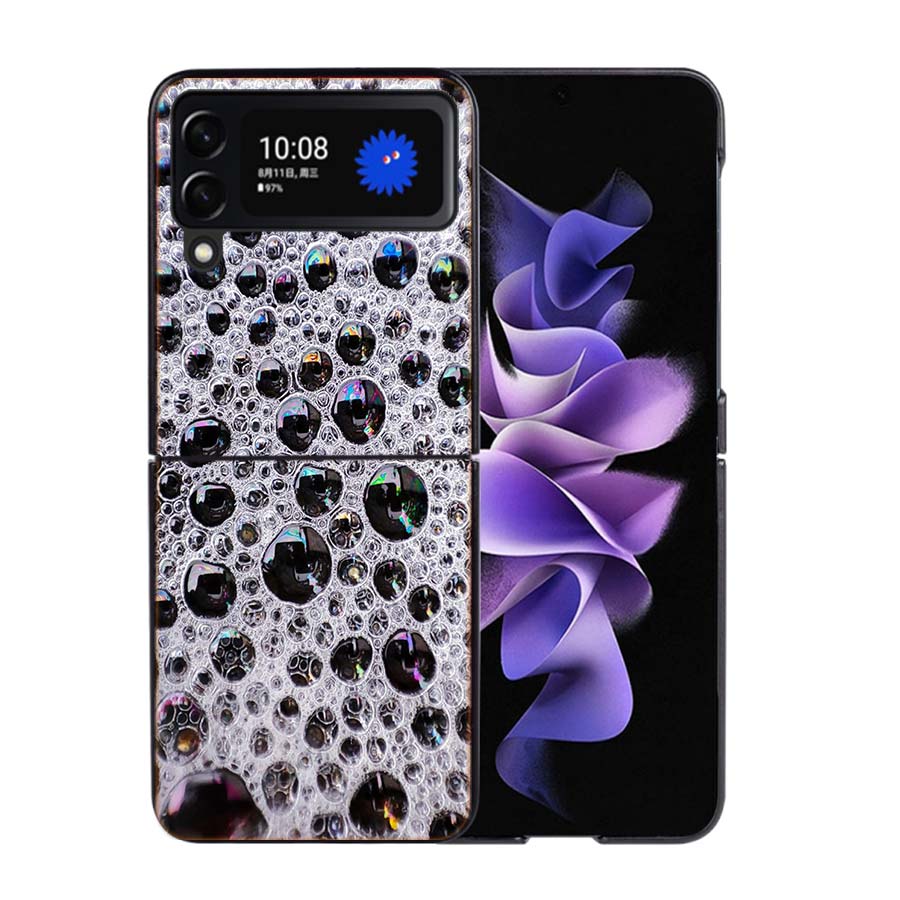 Foam Bubble Soap a Little Emotion Phone Case For Samsung Z Flip 7 6 5G Galaxy Z Flip4 Z Flip5 Z Flip3 Coque Black Hard PC Shell