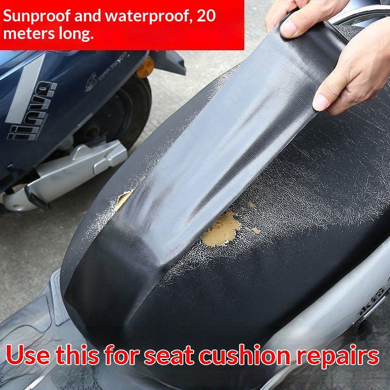 Self Adhesive Pu Leather Repair Patch High Viscosity Fabric Tape For Motorcycle Electric Bike Seat Sofa Repair
