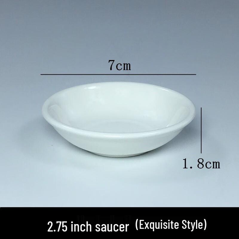 Pure White Ceramic Sauce Dishes (10-Pack)