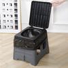 Outdoor Camping Portable Toilet with Bag Multi-purpose Folding Toilet with Lid Kids Adults Car Emergency Toilet Collapsible Travel Potty