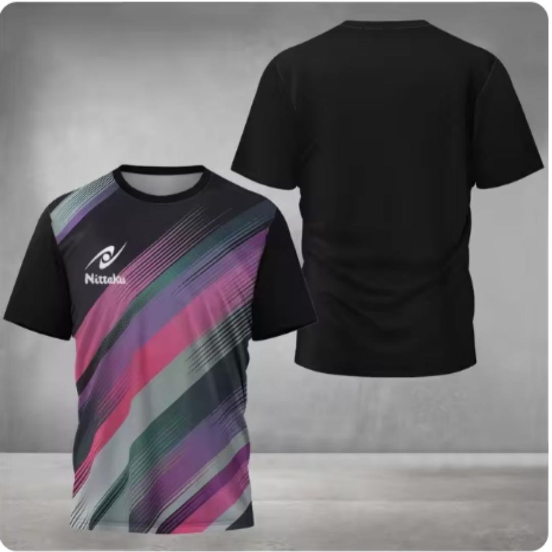 

Чоловіча футболка для настільного тенісу Nittaku Victory Light з принтом Чоловіча літня спортивна футболка для настільного тенісу Тренувальна швидковисихаюча футболка S