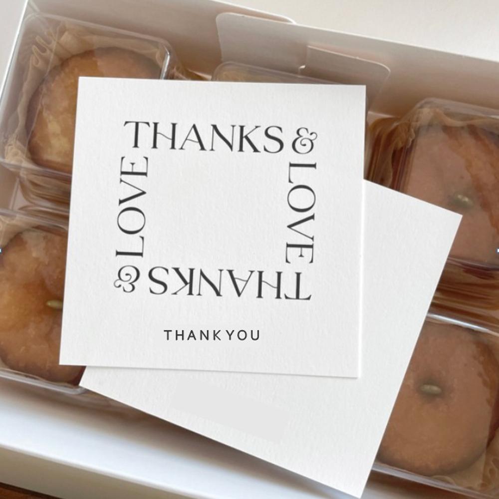 

50 шт. Черные карточки «Спасибо» для малого бизнеса - Бирка для кондитерской коробки для торта, поздравительные бирки, пустые карточки для сообщений с цветочным букетом для рукописного заполнения