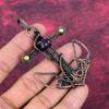 African Amethyst Gemstone Pendant Anchor Jewelry Copper Wire Wrapped Handmade Pendant