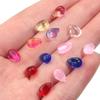 50pcs/lot 9x6mm Droplet Shaped Lampwork Beads Colorful Loose Spacer Glass Seed Beads For DIY Charm Necklace Earrings Accessories