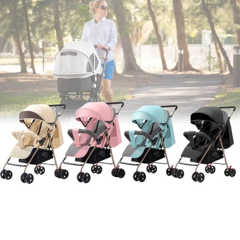 Stroller Kids Ultra Lightweight Foldable Convertible Seat One Button Rotation