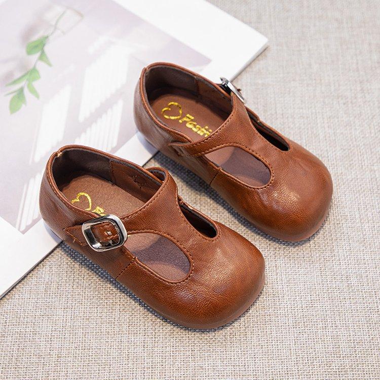 

Маленькие кожаные туфли для девочек 2025 весна новые детские туфли-одинарки туфли принцессы для маленькой девочки универсальные туфли-одинарки для малышки 33 коричневый