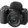 SONY Vlog Camera Interchangeable Lens VLOGCAM APS-C Mirrorless ZV-E10M2 Power Zoom Kit (Included SELP16502) Windscreen Black ZV-E10M2K BQ