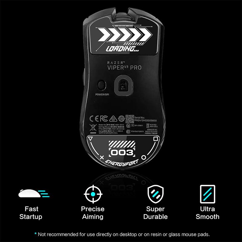 Mouse Feet Skates Ultra Strong Flawless Glass Super Fast Smooth Durable Sole For Razer Viper V3 V2 Pro Gaming Mouse