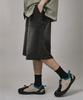 Beodeonteu Carpenter Denim Terry Sweat Bermuda Shorts [Black]