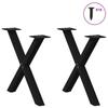 Vidaxl Nogi Do Stolika Kawowego, 2 Szt., Czarne, 38X(42-43) Cm, Stal