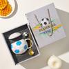 Tasse à Thé Football Créative Thème Sportif Mug en Céramique Ustensiles de Boisson Coupe du Monde de Football Boisson Quotidienne