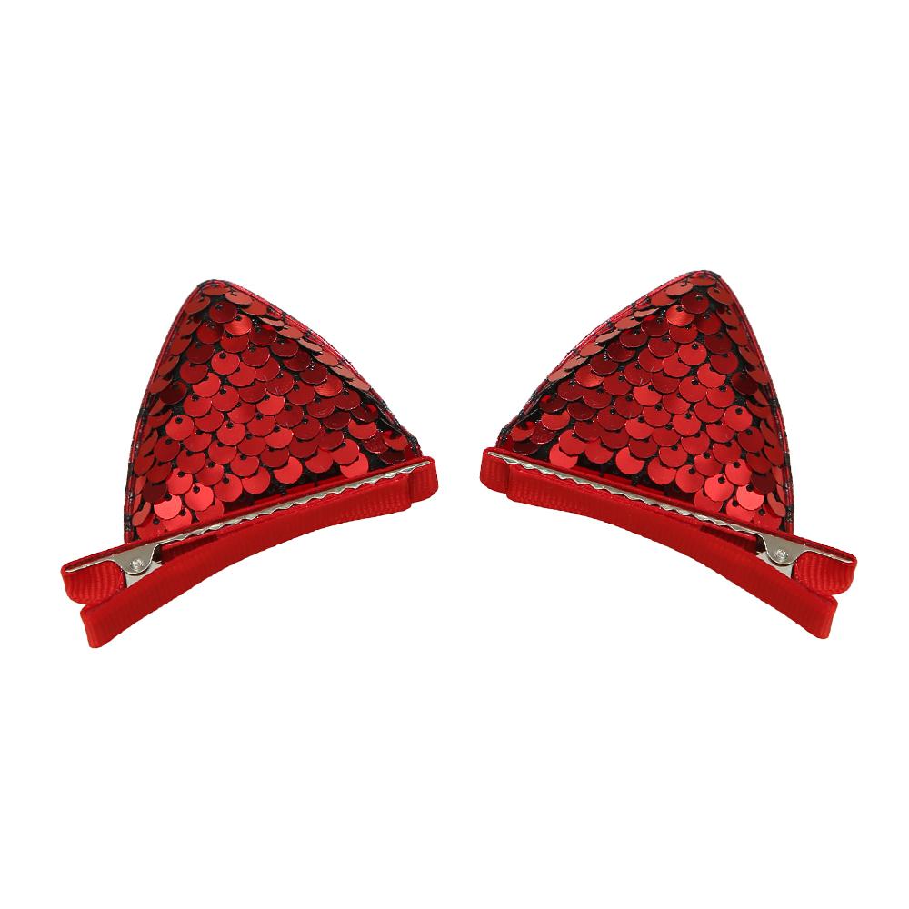 Cat Ear Side Princess Hair Clip Sweet Girl Cute Super Shiny Hair Clip Powder Sparkly Side Clip Hair Party Decoration