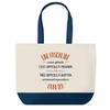 Tote Bag - PLANETEE - Pascaline Shopping Also Brilliant - Cotton - Blue - Printed In France