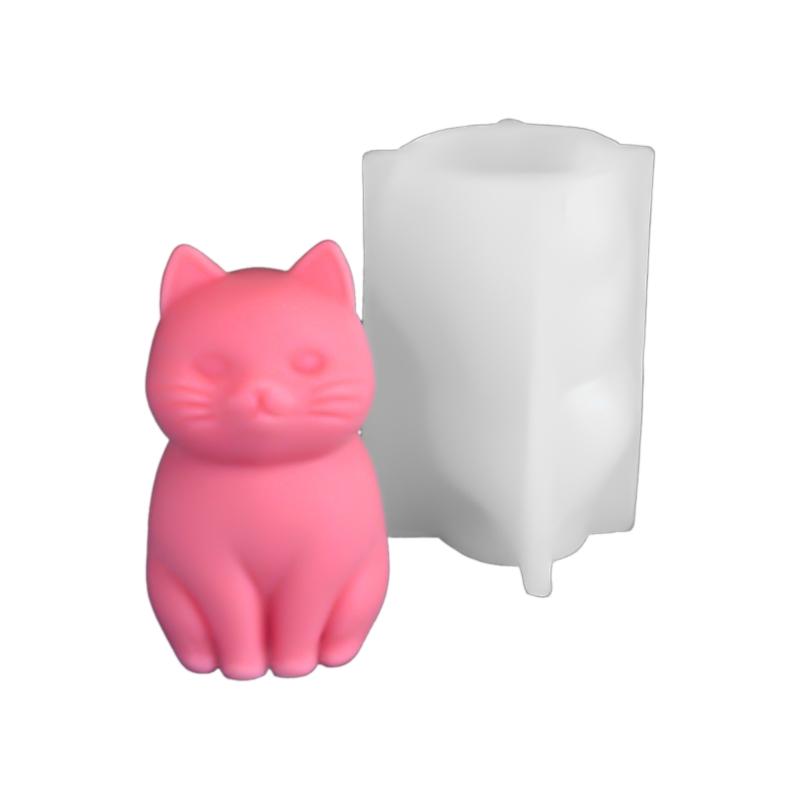 Matrițe în formă de pisici pentru fabricarea săpunului, decorațiuni din gips, matrițe din silicon în formă de pisici pentru rășină epoxidică