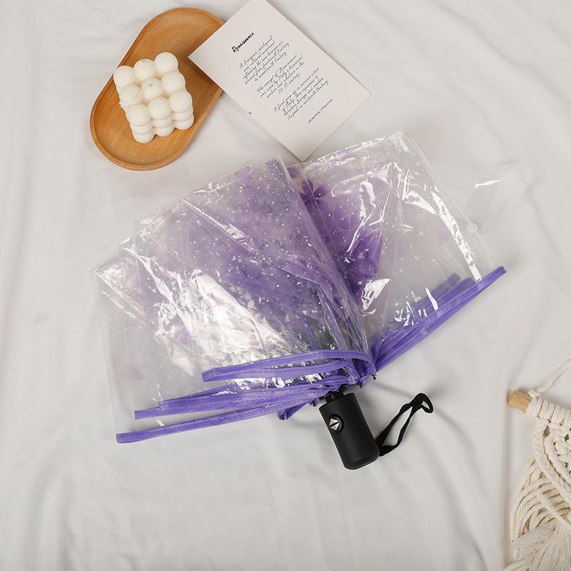 Transparent Clear Umbrella 3 Fold Umbrella