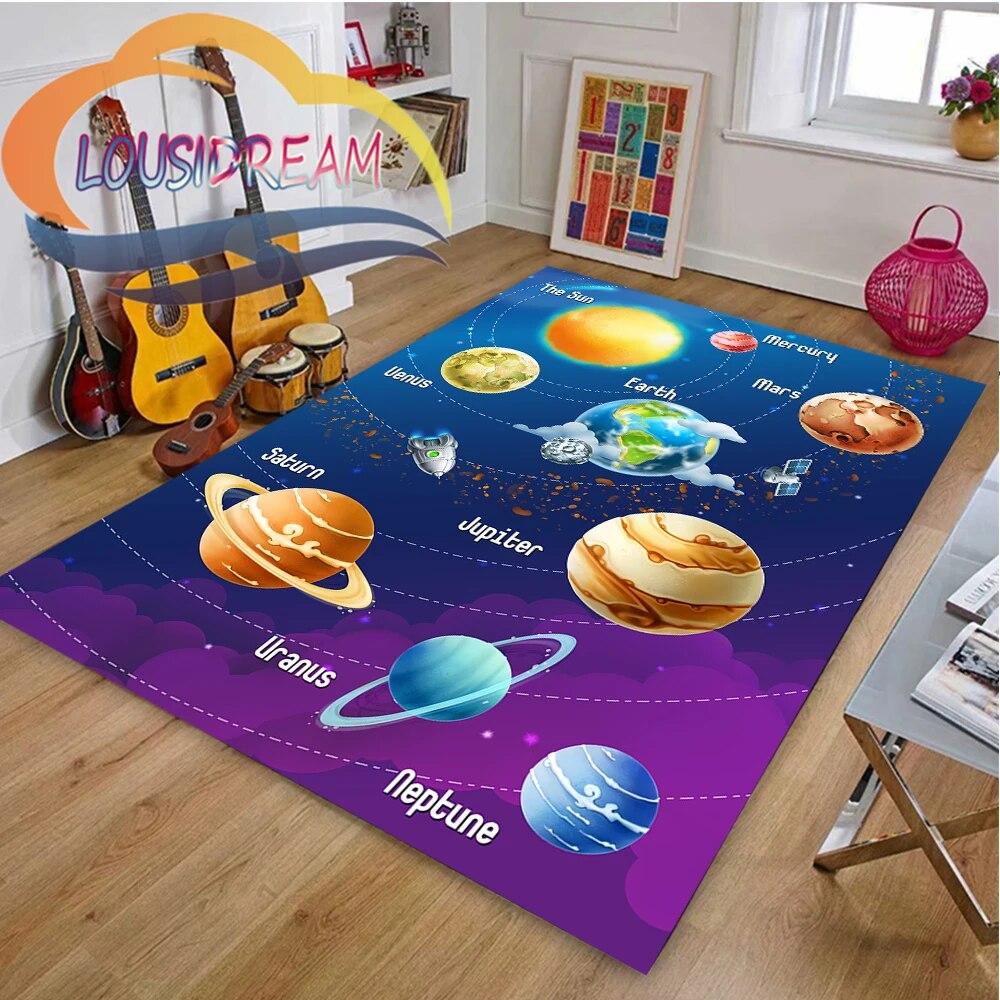 3D Pattern space universe  vector and many planets in galaxy-Popular Cushion In Europe  America Fashionable Carpet