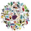 35pcs-50pcs Playful Nature Stickers Cartoon Insects Animal Stickers DIY Stickers For Guitar DIY Skateboard Laptop Luggage Decor