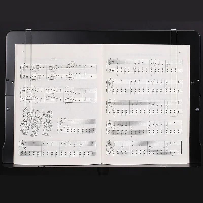 2Pcs Music Stand Clips,acrylic Transparent Music Score Clips, Guitar and Piano Score Clips Music Page Holder Clips