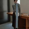 Knit Skinny Scarf For Women Striped Neckerchief Hangbag Handle Wrap for Women Handbag Wrap Handle Belt Choker