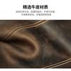 Genuine Leather Retro Men's Business Briefcase Crazy Horse Large Capacity Lock Anti-theft Computer Bag Handbag Men