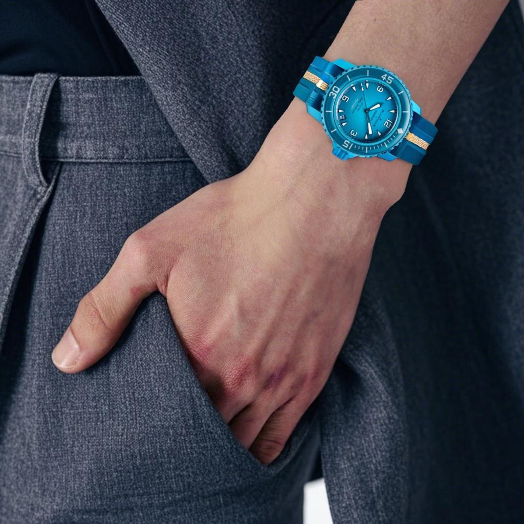 Swatch X Blancpain Scuba Fifty Fathoms 42.3mm Watch SO35L400