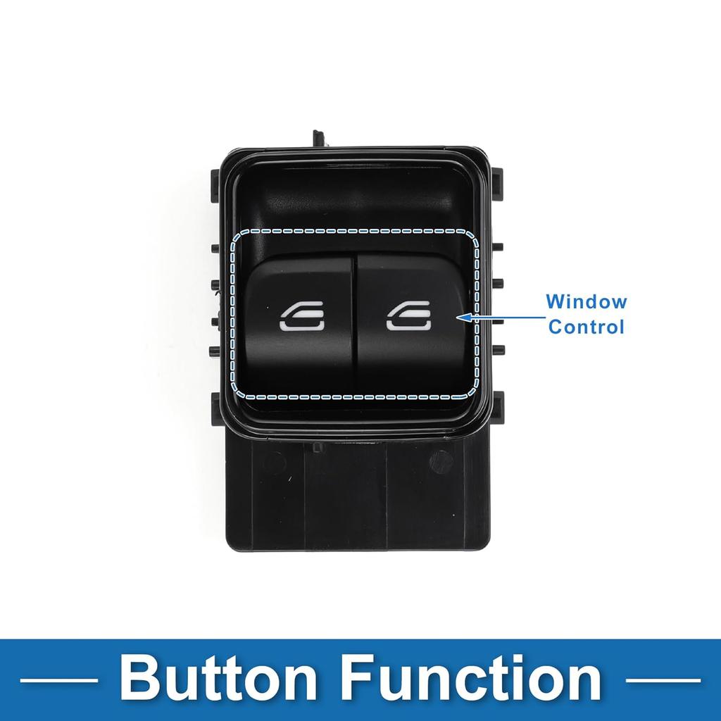 Power Window Switch for Mercedes-Benz Sprinter 2019-2021 No.9079058902 Window Control Switch ABS Black Front Driver Side