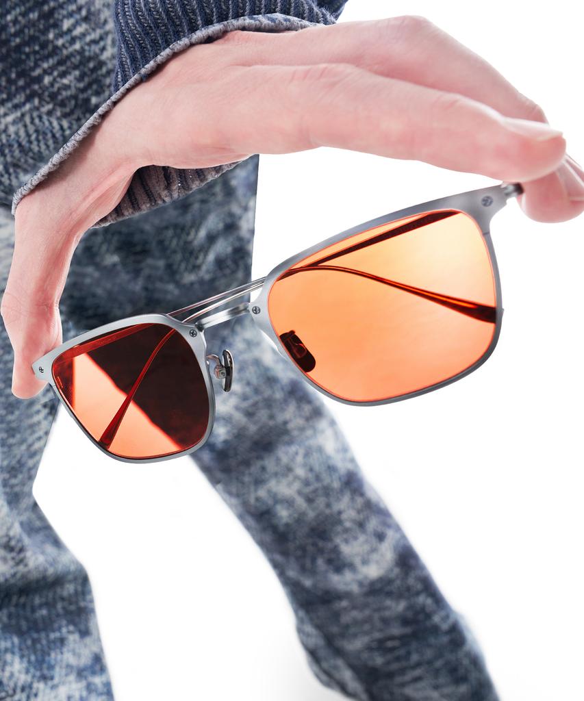 Maeteupeojeu Mp-10 Titanium Red Sunglass Silver
