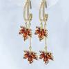 Jewelry Necklace Korean Style Dangle Earrings Women Crystal Earrings Maple Leaf Stud Earrings