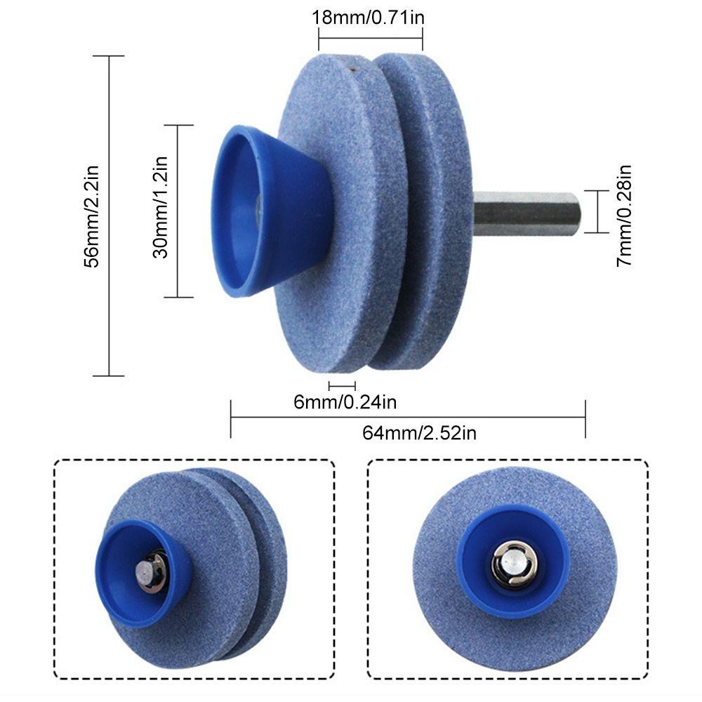 Quick Install Lawn Mower Edge Sharpener Double-layer Grinding Wheel  Electric Drill