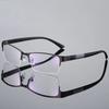 Anti Blue Reading Glasses Men Half-frame Glasses Business Style Male Eyeglasses For Old People Glasses With Grade +100~+400