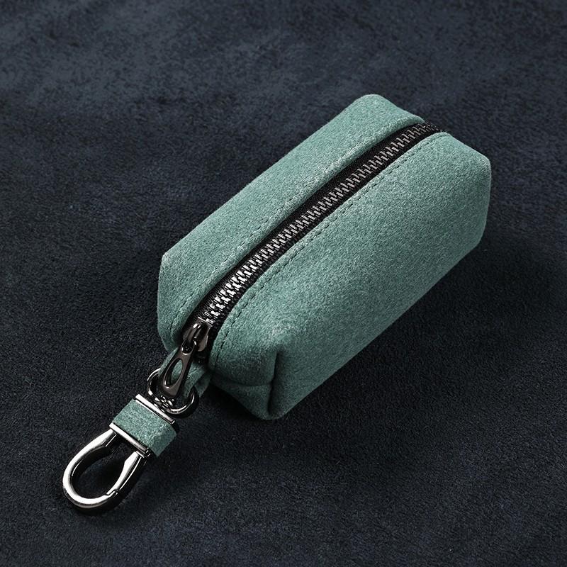 Genuine Leather Keychain Bag Men Women Key Holder Organizer Pouch Car Key Bag Simple Housekeeper Key Case Gifts Mini Card Bag