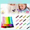 Pcs 100 Colorful Plush Root Twisting Rod Soft Felt Wire Strips Diy Decorations